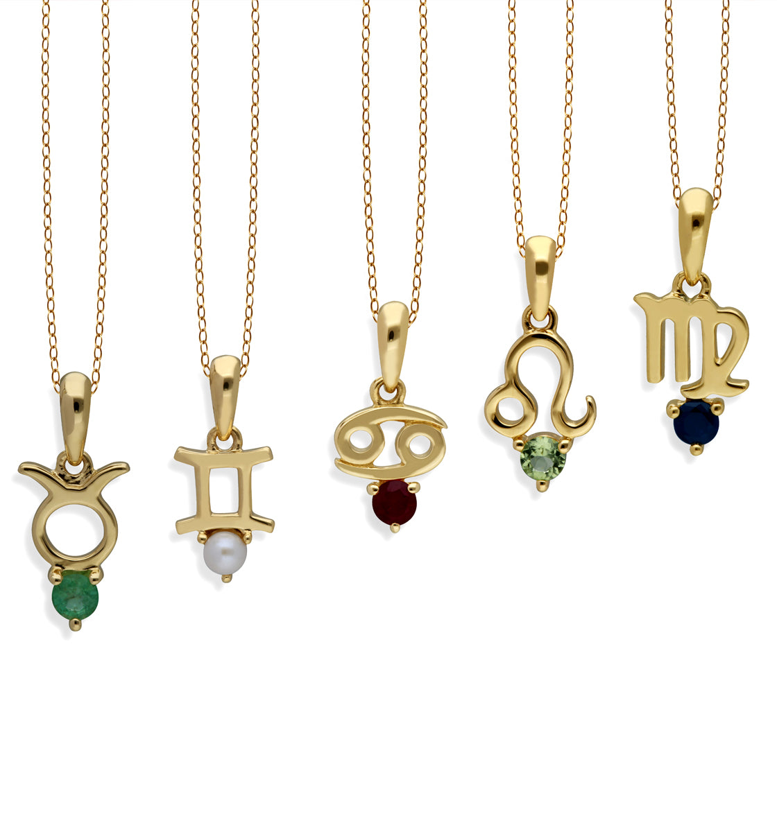Gemstone Zodiac Necklaces and Charms