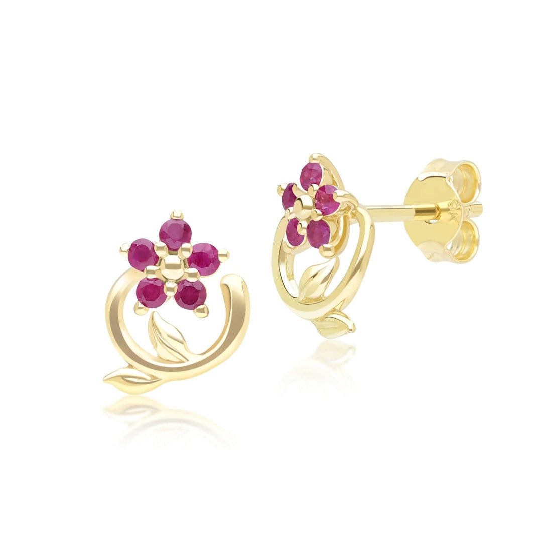floral-vine-ruby-stud-earrings-in-9ct-yellow-gold-132e2934029