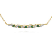 Classic Emerald & Diamond Spiral Bracelet Image 1