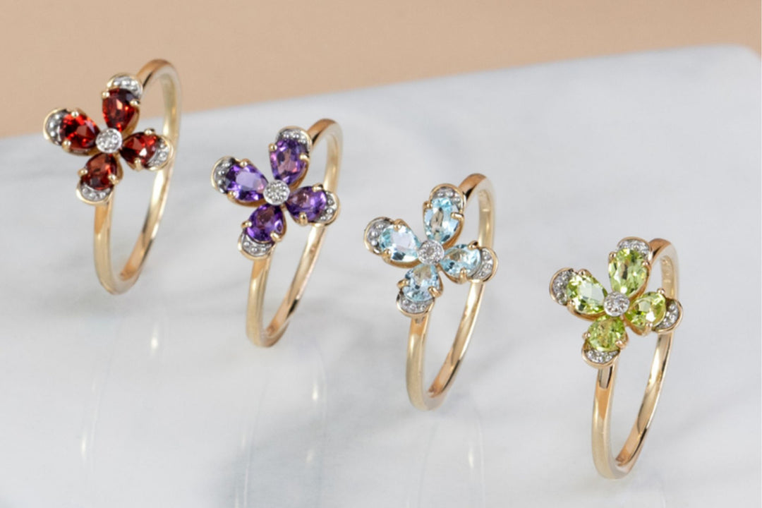 How to stack gemstone rings without them turning