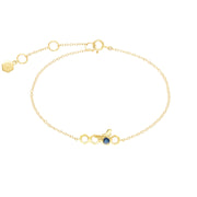 Honeycomb Inspired Sapphire Link Bracelet in 9ct Yellow Gold