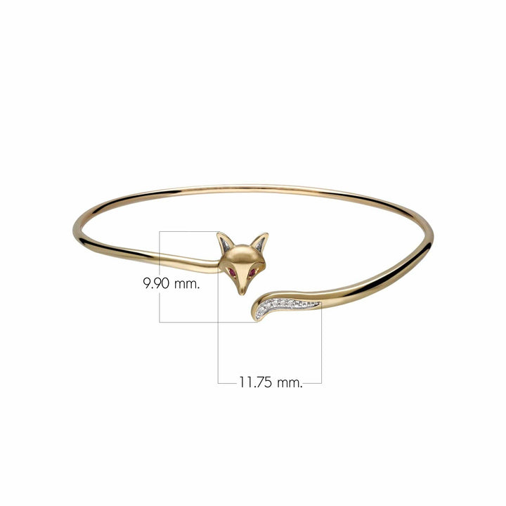 Gardenia Ruby Fox Ring In 9ct Yellow Gold