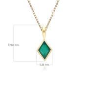 Classic Chalcedony Pendant Necklace in 9ct Yellow Gold