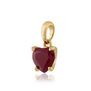 Classic Garnet Heart Stud Earrings & Pendant Set Image 6