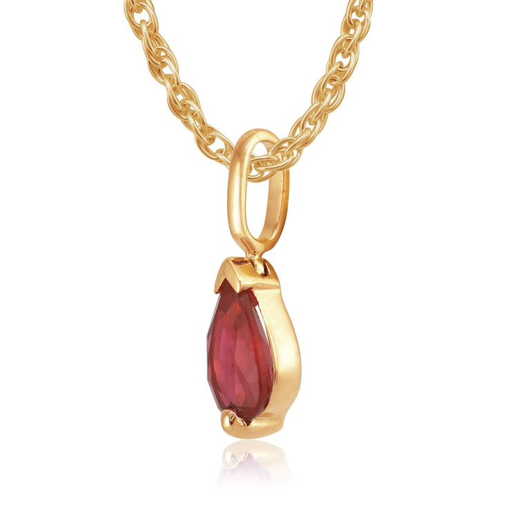 Classic Ruby Stud Earrings & Pendant Set Image 5