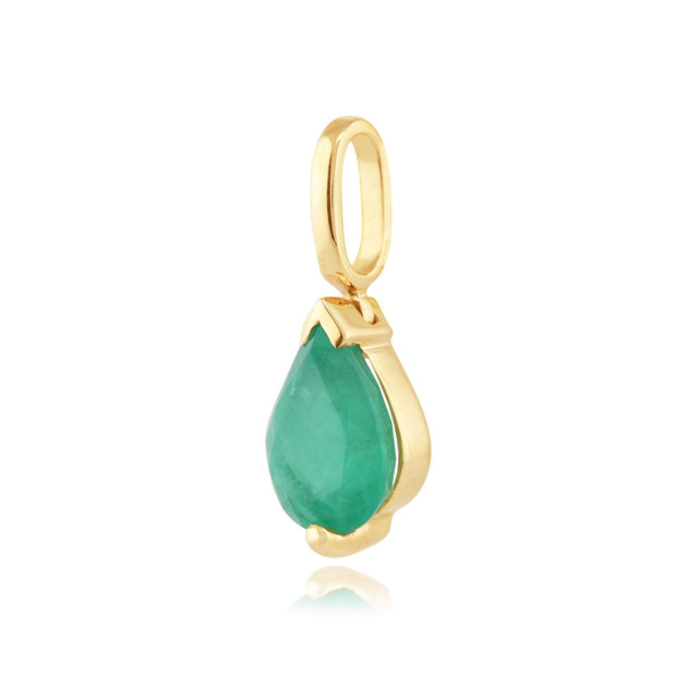 Classic Emerald Pendant on Chain Image 2