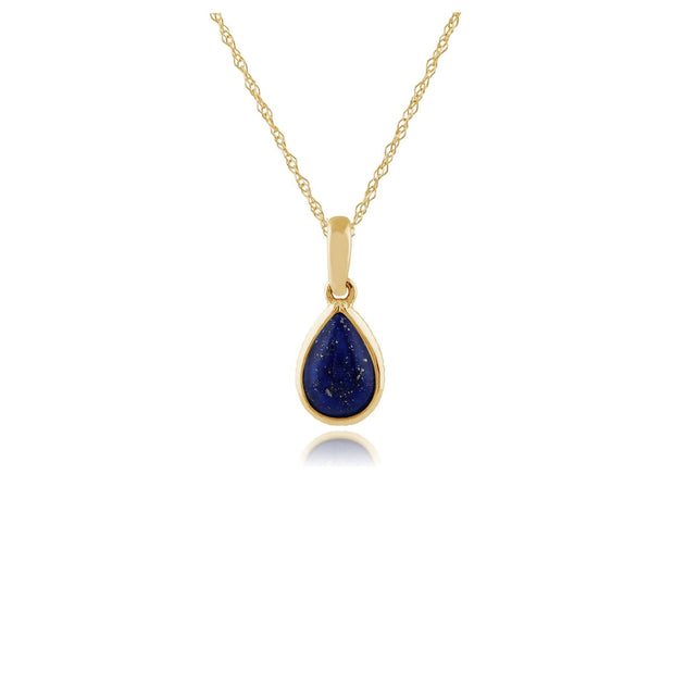 Classic Lapis Lazuli Pendant on Chain Image 1