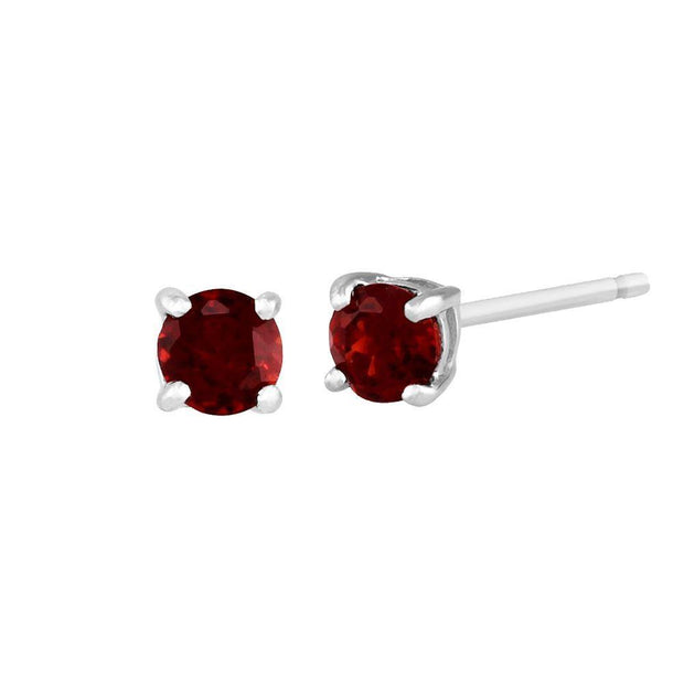 Classic Garnet Stud Earrings Image 1