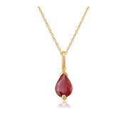 Classic Ruby Stud Earrings & Pendant Set Image 4