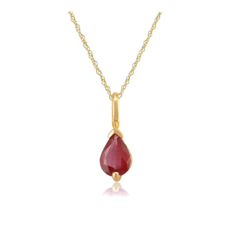 Classic Ruby Stud Earrings & Pendant Set Image 4