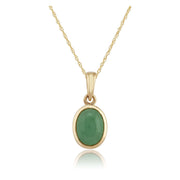 Classic Jade Cabochon Pendant Image 1