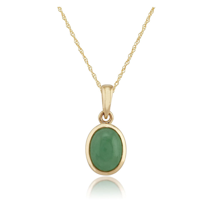 Classic Jade Cabochon Pendant Image 1