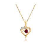 Classic Ruby & Diamond Pendant Image 1