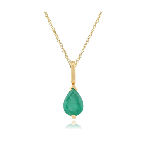 Classic Emerald Pendant on Chain Image 1