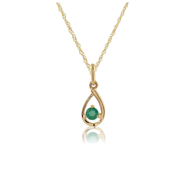 Classic Emerald Pendant on Chain Image 1