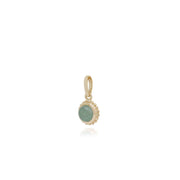 Floral Round Jade Pendant Image 2