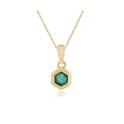 Emerald Hexagon Pendant Image 1