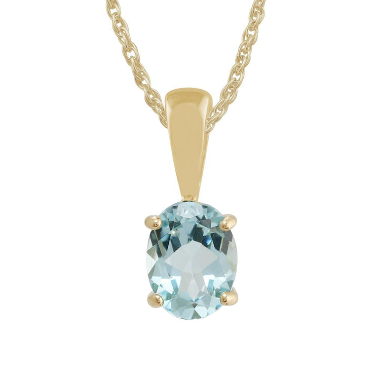 Classic Blue Topaz Pendant Image 1