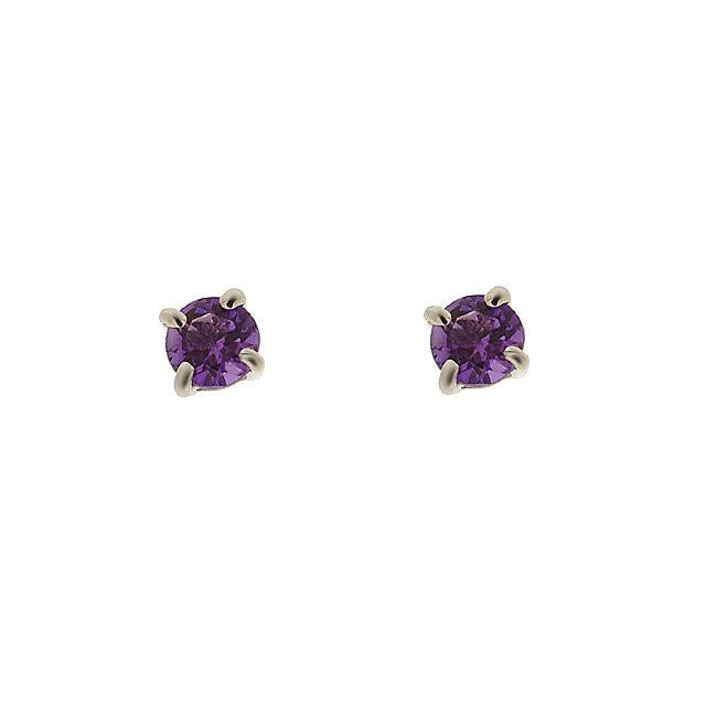 9ct White Gold Amethyst Stud Earrings & Diamond Halo Ear Jacket Image 2