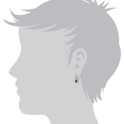 Classic Ruby & Diamond Drop Earrings Image 2