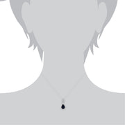Classic Sapphire & Diamond Pendant on Chain Image 3