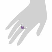 Gemondo 9ct White Gold Natural Amethyst 6 Claw Cluster Ring Image 3