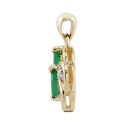Floral Emerald & Diamond Necklace Image 3