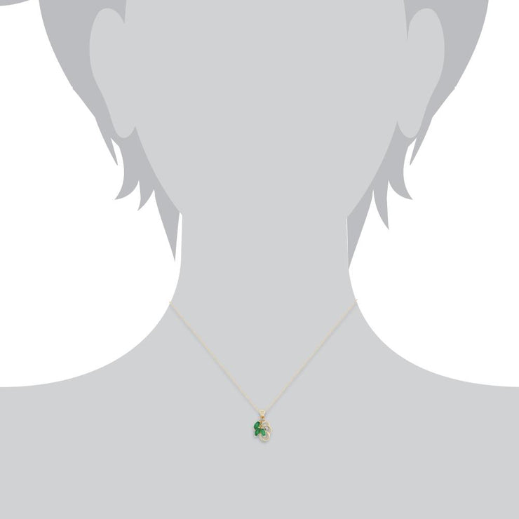Floral Emerald & Diamond Necklace Image 4