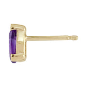 Classic Amethyst Stud Earrings Image 2