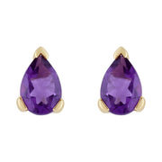 Classic Amethyst Stud Earrings & Pendant Set Image 2