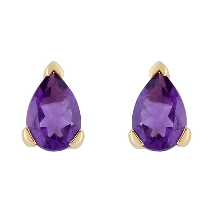Classic Amethyst Stud Earrings & Pendant Set Image 2