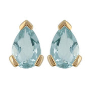 Classic Aquamarine Stud Earrings & Pendant Set Image 2