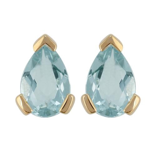 Classic Aquamarine Stud Earrings & Pendant Set Image 2
