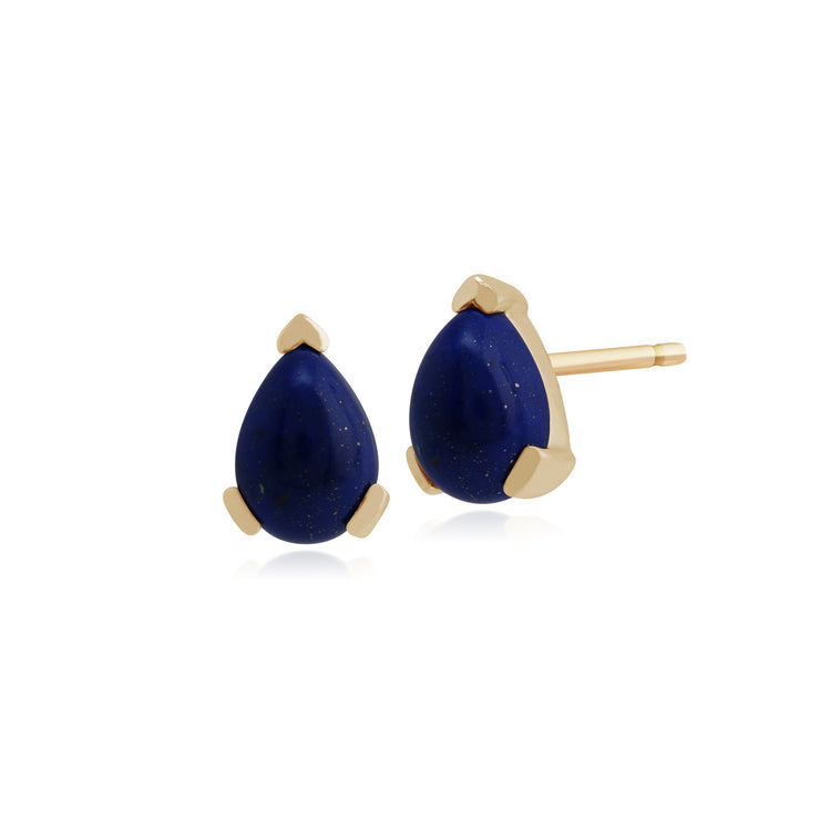 Classic Lapis Lazuli Pear Stud Earrings Image 1