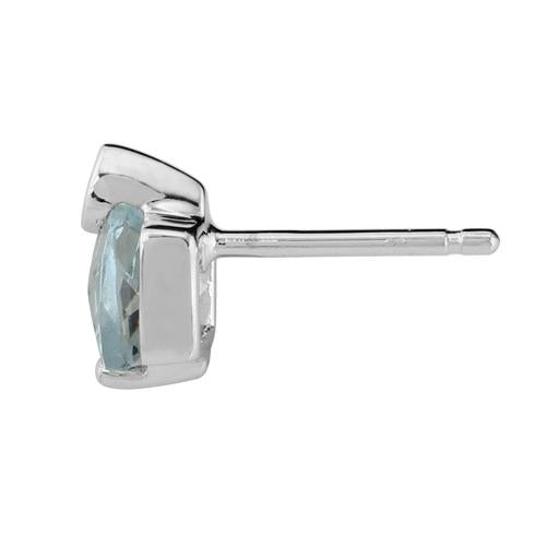 Classic Aquamarine Stud Earrings & Pendant Set Image 3