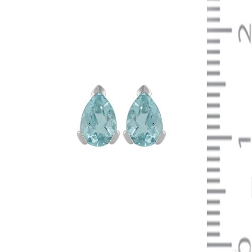 Classic Aquamarine Stud Earrings & Pendant Set Image 4