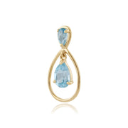 Classic Blue Topaz Drop Pendant Image 2