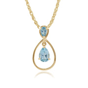 Classic Blue Topaz Drop Pendant Image 1