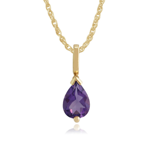 Classic Amethyst Stud Earrings & Pendant Set Image 3