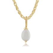 Classic Moonstone Pendant on Chain Image 1