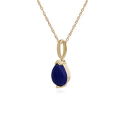 Classic Lapis Lazuli Pear Pendant Image 2