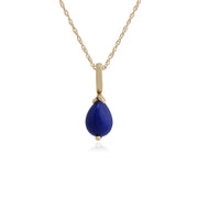 Classic Lapis Lazuli Stud Earrings & Pendant Set Image 3