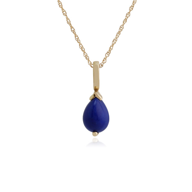 Classic Lapis Lazuli Pear Pendant Image 1