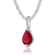Classic Ruby Pendant on Chain Image 2