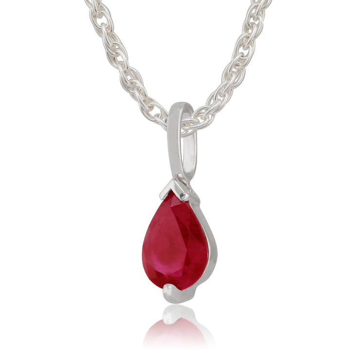 Classic Ruby Pendant on Chain Image 2