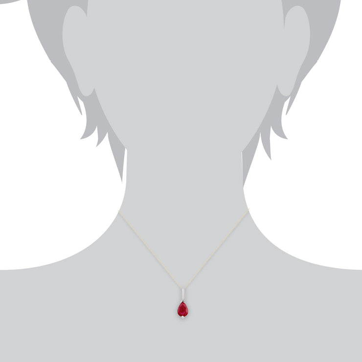 Classic Ruby Stud Earrings & Pendant Set Image 6