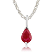 Classic Ruby Pendant on Chain Image 1