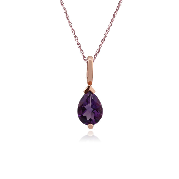 Classic Pear Amethyst Pendant Image 1