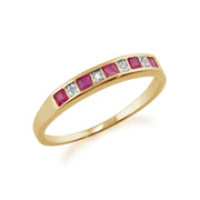 Ruby and Diamond Eternity Ring Image 2