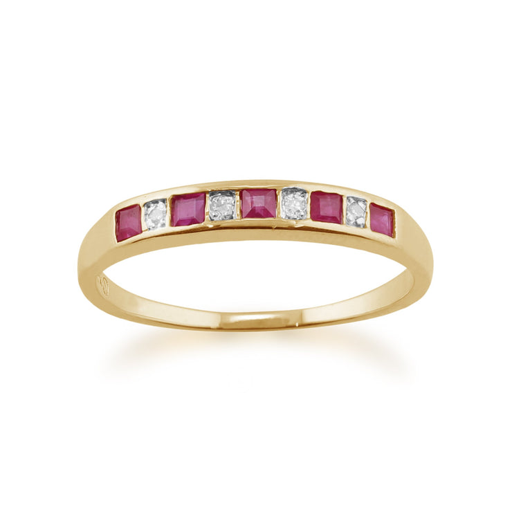 Ruby and Diamond Eternity Ring Image 1